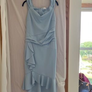 VENUS Light Blue Asymmetrical Dress